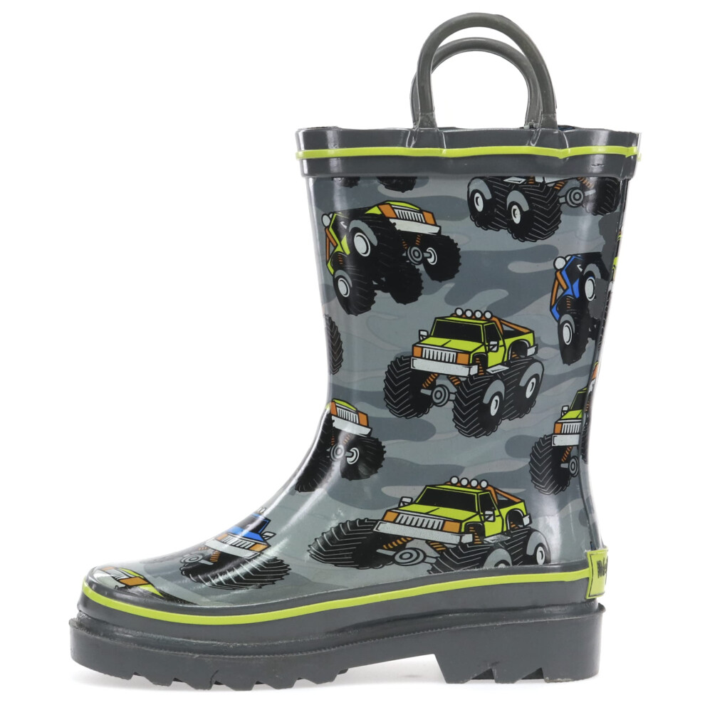 Bottes de pluie imperm   ables imprim   es Western Chief pour gar   ons, Monster Crusher, 7-8 ans