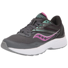 Saucony Women's Cohesion 15 Running Shoe  Shadow/Razzle  8
