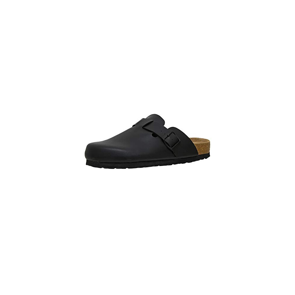 Sabot femme CUSHIONAIRE Hana en li   ge avec semelle int   rieure confort, grandes largeurs disponibles, noir nappa 8 W