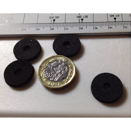 25 WIERD BLACK RUBBER TYPE WASHERS , acoustic washers