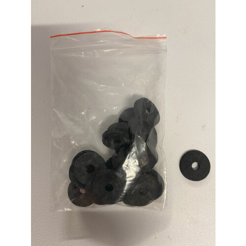 25 WIERD BLACK RUBBER TYPE WASHERS , acoustic washers 1