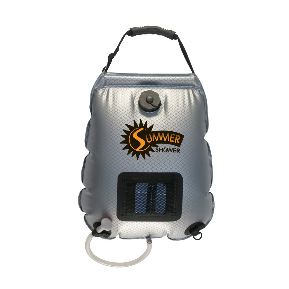 Douche d'   t   /douche solaire Advanced Elements 5 gallons, argent/noir