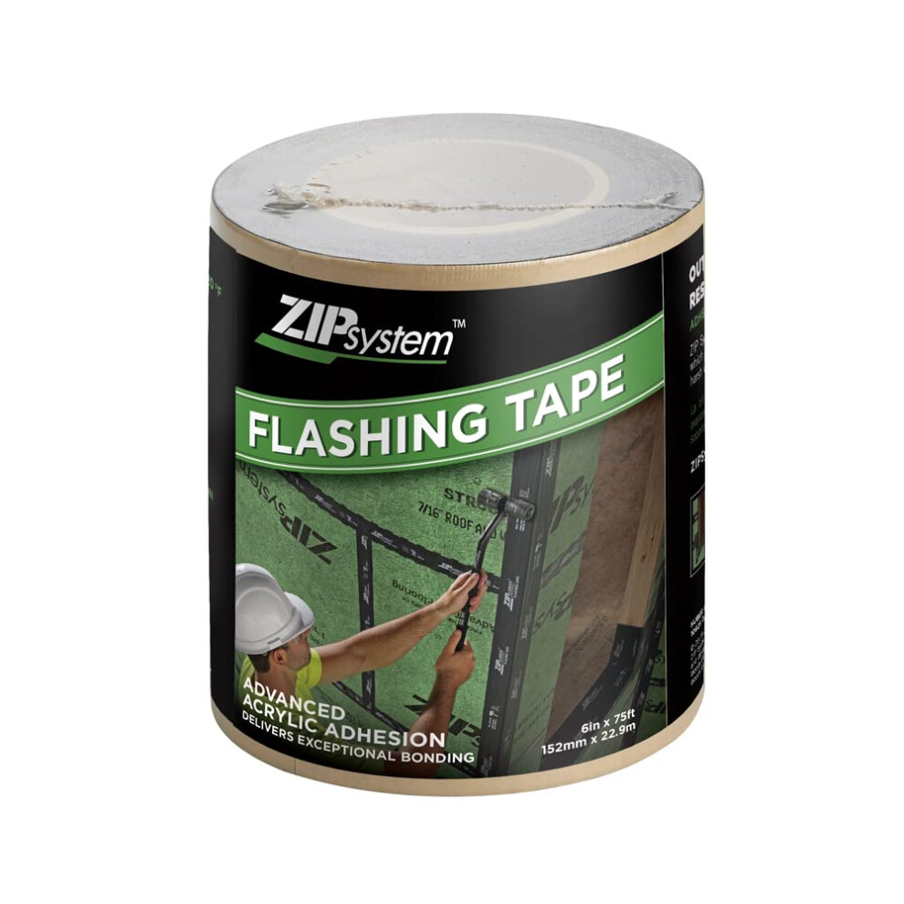ZIP System Huber Flashing Tape | 6 inches x 75 feet | Self-Adhesive Flashing for Doors-Windows Rough Openings (6"""" x 75')