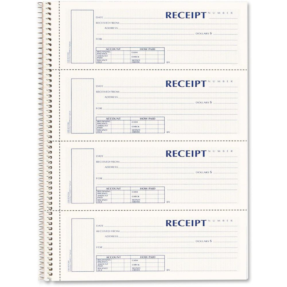 Photos - Notebook Rediform 3-part Wirebound Money Receipt Book - Wire Bound - 3 PartCarbonless Copy - 2.75 x 7 Form Size - Pink White - 1 Each