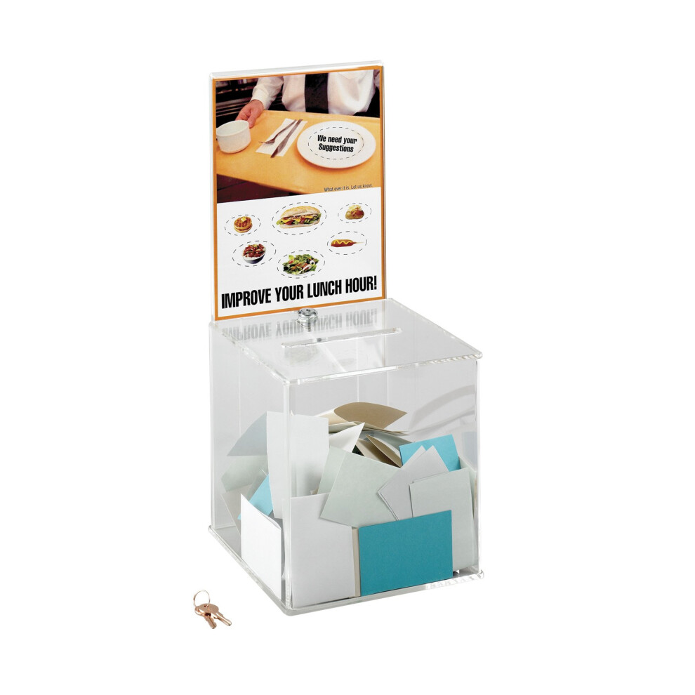 Safco Products 4234CL Large Acrylic Collection Boxes  Clear