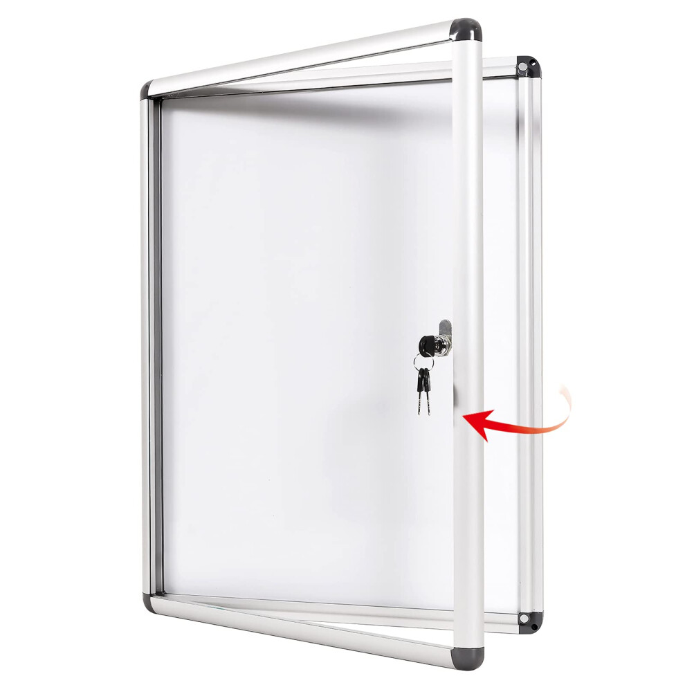 Photos - Dry Erase Board / Flipchart Swansea Enclosed Bulletin Board Magnetic Dry Erase Noticeboard Lockable Display Boards White with Aluminium Frame 26x20inch4