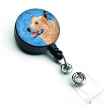 """"Caroline's Treasures Blue Australian Cattle Dog Retractable Badge Reel Multicolor (LH9362BUBR)""""