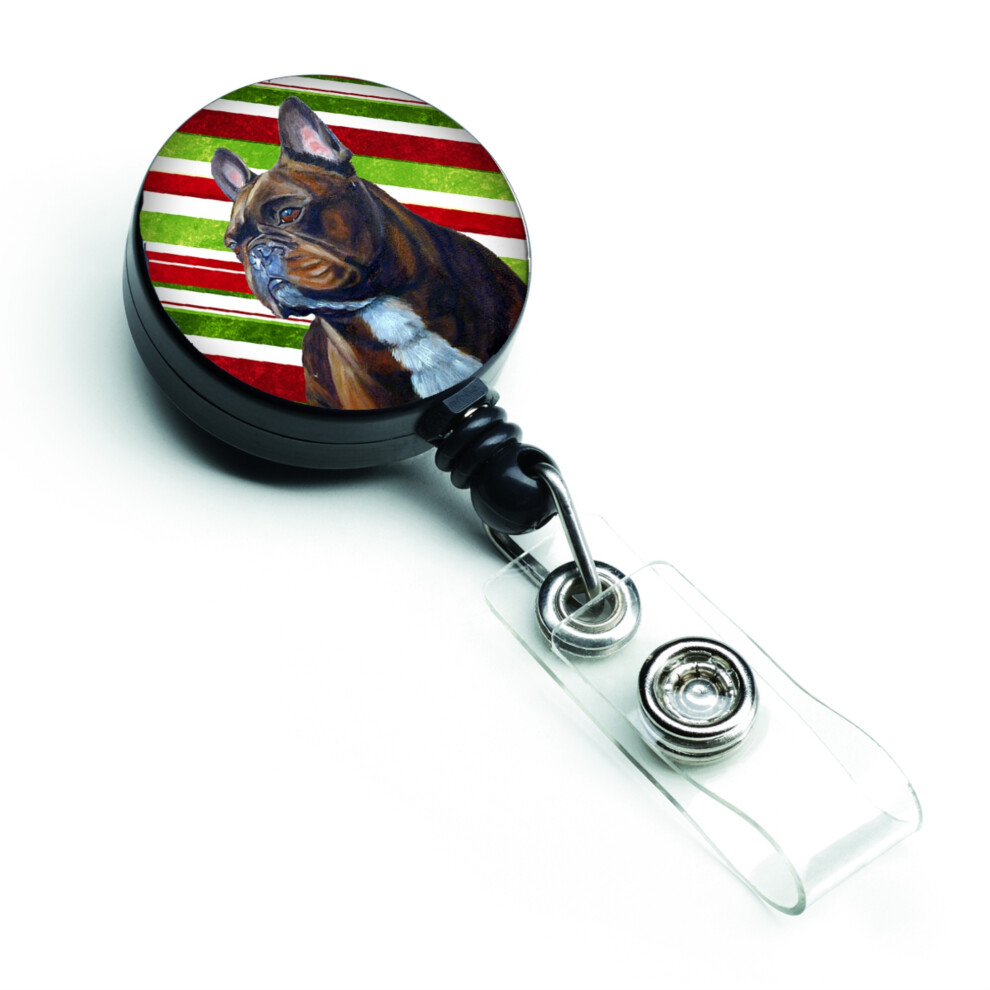 Caroline's Treasures Bouledogue Fran Ais Canne En Bonbon Badge R Tractable Multicolore (LH9250BR)-image