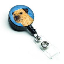 """"Caroline's Treasures Blue Border Terrier Retractable Badge Reel Multicolor (LH9368BUBR)""""
