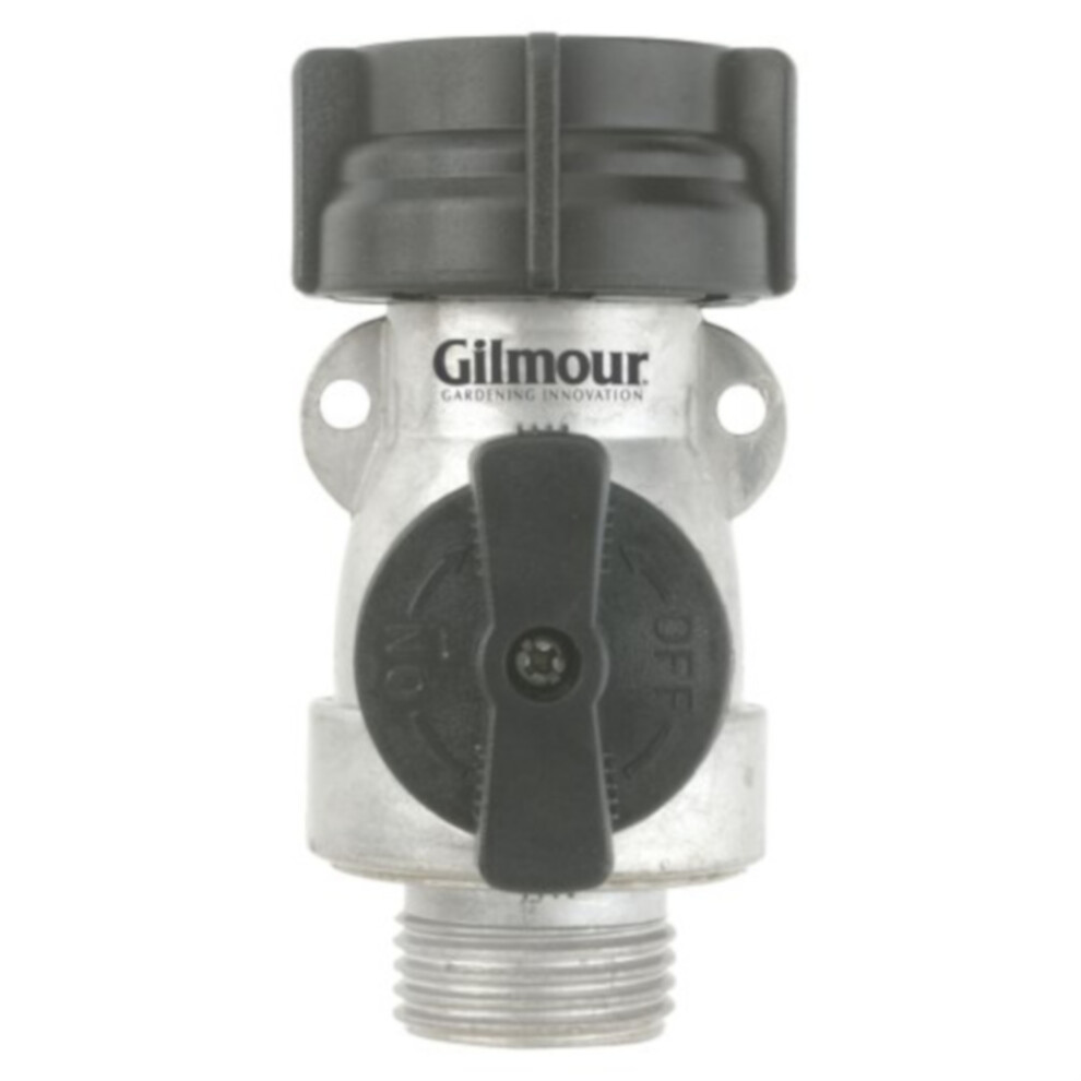 Gilmour Garden Hose Shut Off Valve, Durable Metal Full Flow Water Shut Off Valve