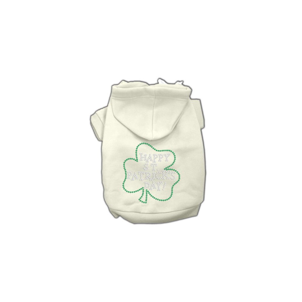 Sweat     capuche Mirage Pet Products       Happy St. Patricks Day       cr   me, taille XS/8