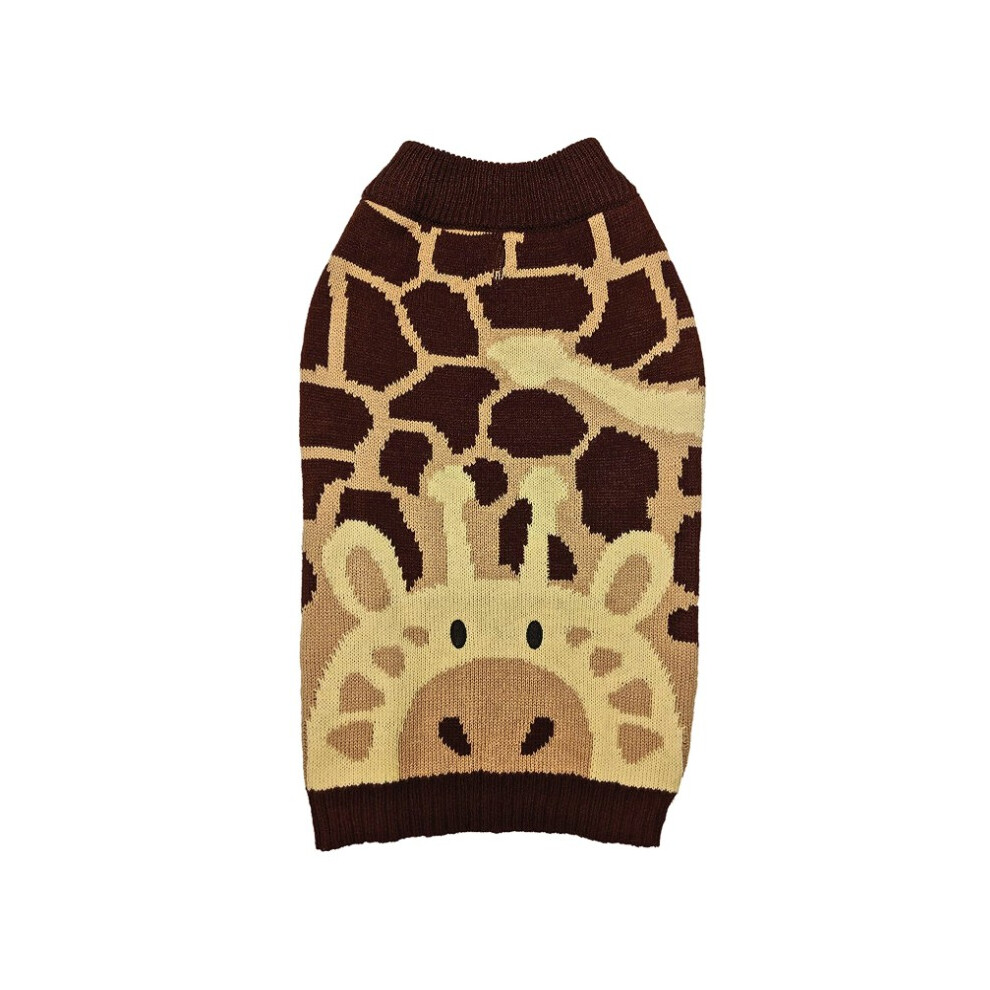 Maglione Per Cani Con Motivo Giraffa Alla Moda, Marrone-image