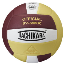 Tachikara SV5WSC Sensi-Tec Composite Volleyball (Cardinal Wht Vintage Gold)