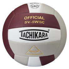 Tachikara SV5WSC Sensi-Tec Composite Volleyball (Cardinal Wht Silver)
