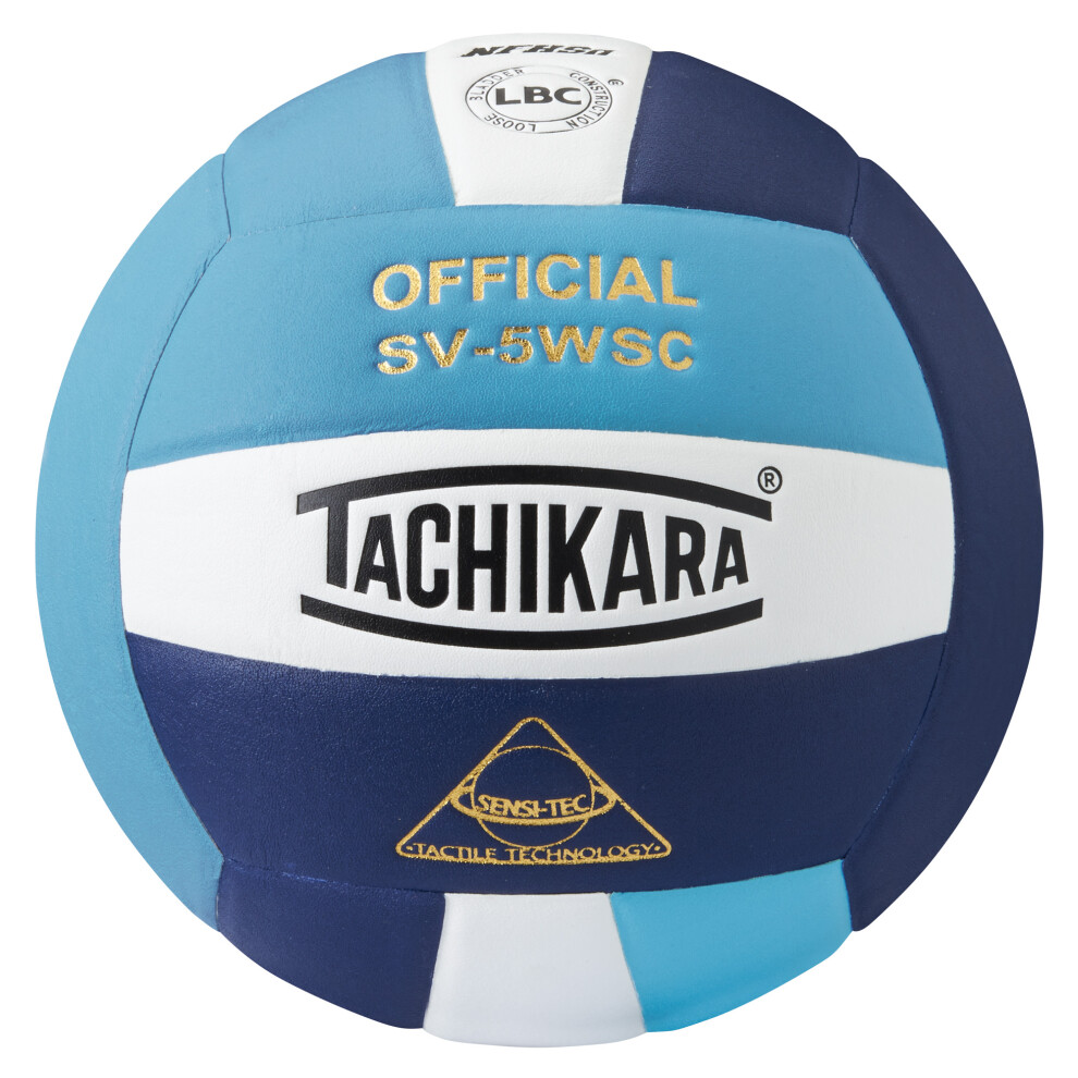 Tachikara SV5WSC Sensi-Tec Composite  Volleyball (Powder Blue  Navy Blue)-image-OPC-PGFSX62-NEW