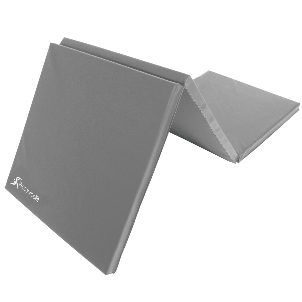 Tapis d'exercice    pais pliable en trois parties ProsourceFit 6Ax2A avec poign   es de transport pour exercices de gymnastique MMA gris