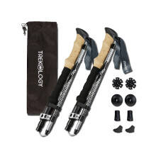 B   tons de randonn   e et de trekking pliables TREKOLOGY Trek-Z - Support d'   quilibre pour les seniors, femmes et hommes, 2 pi   ces par lot