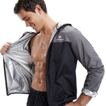 Hotsuit Sauna Suit for Men Sweat Suits Gym Tr?ning Tr?ning Sauna Jacket Zip Gr? 3XL