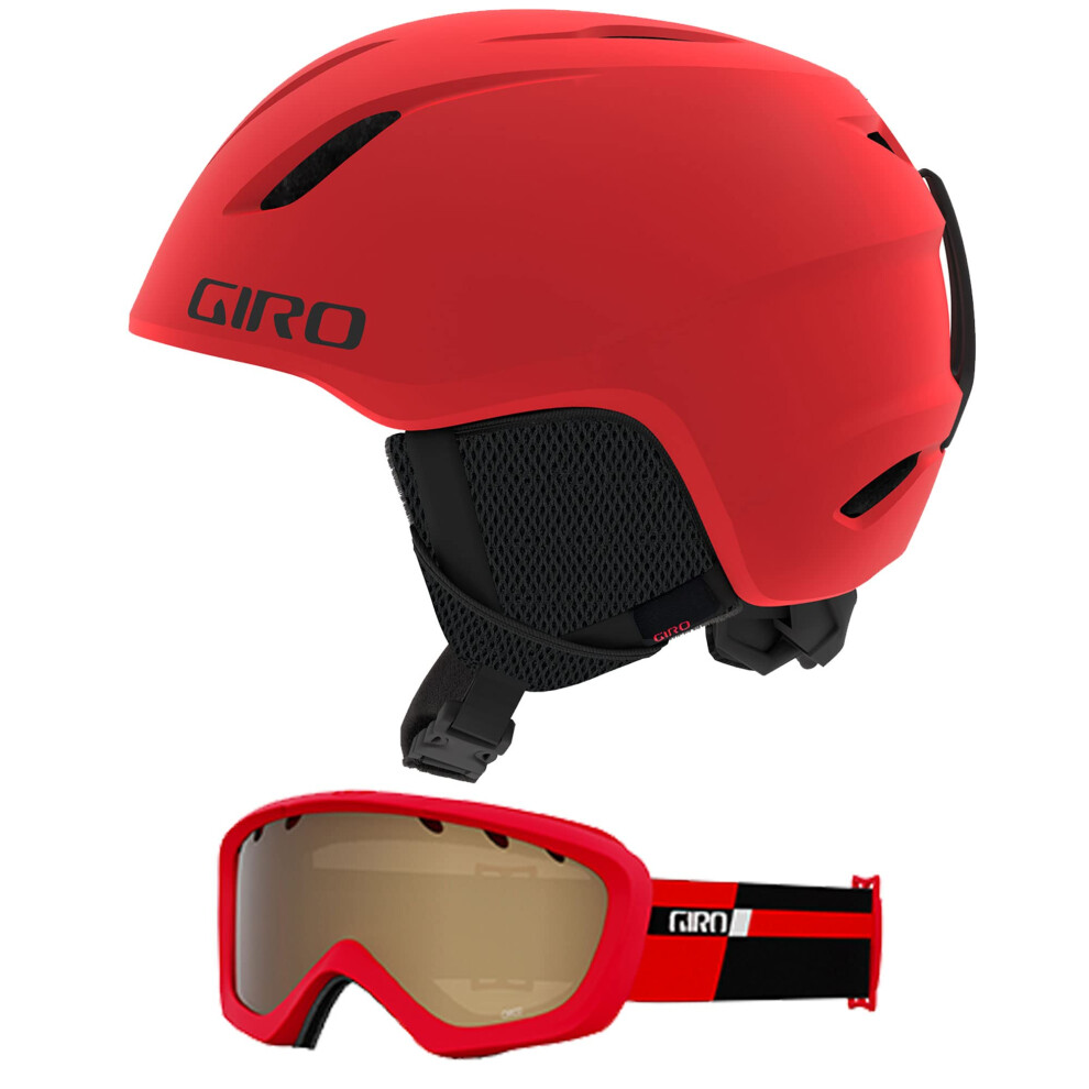 Giro Launch CP Youth Snow Ski Helmet w/Matching Goggles Matte Bright R
