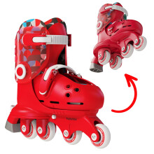 Kinder-Lern-Trainings-Skates f r Anf nger 2 in 1 verstellbare Rollschuhe