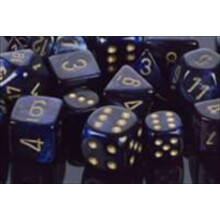 Chessex Manufacturing 27427 Scarab Royal Blue med guldnumreringstrningar av 7