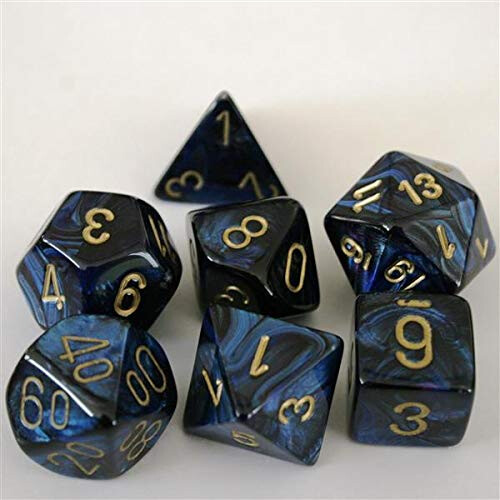 Set ?a???? Chessex Polyhedral 7 te?a???? ?e s??d?? S?a?a?a?? - Royal Blue ?e ???s? CHX 27427 2
