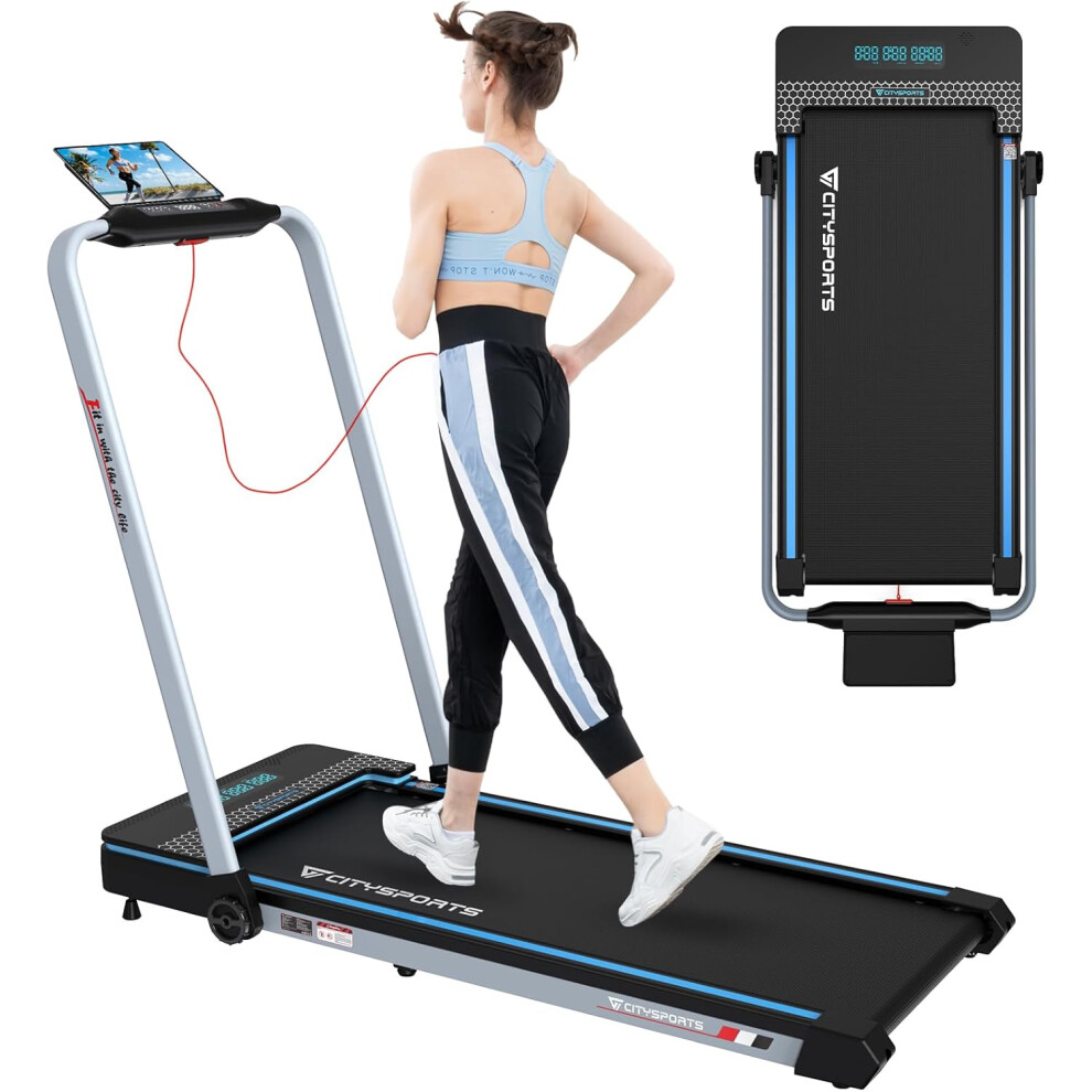 CITYSPORTS Folding Treadmill with Incline,12 km/h 1400W, Remote & APP