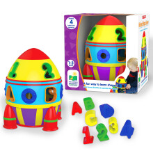 The Learning Journey Early Learning - Rocket Shape Sorter - Peuterspeelgoed en cadeaus voor jongens en meisjes vanaf 12 maanden - Bekroond speelgoed