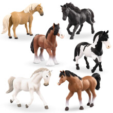 Terra af Battat - Horse Set - 6pc Playset med detaljerede miniatyrleget?jsheste - Dyreleget?j til b?rn 3+ White