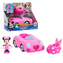 Disney Junior Mickey Mouse Funhouse Transforming Ve culo Minnie Mouse Pink Toy Car Carro Pr -escolar oficialmente licenciado Kids Toys por idade