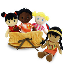 June Garden Soft Baby Doll Set - Diversite multiculturelle 8,5 """" Baby Dolls en peluche avec sac de rangement - cadeau pour les nourrissons et le