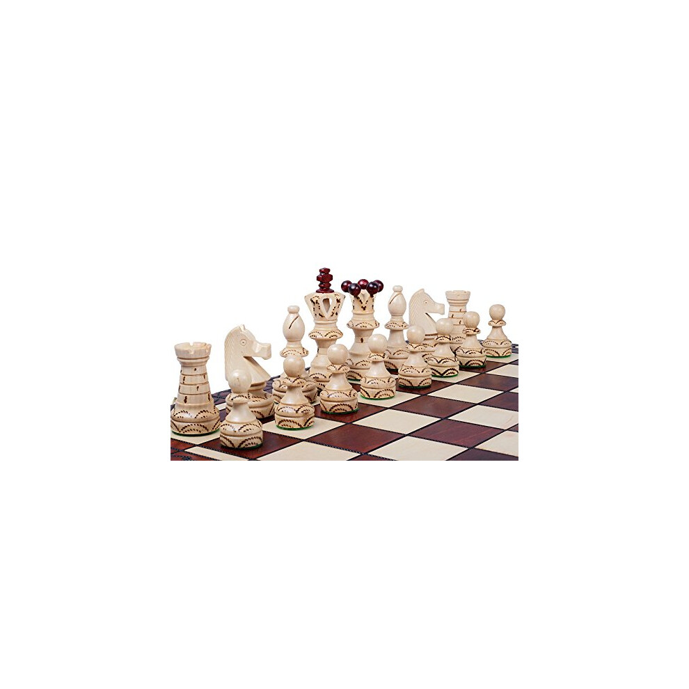 Beautiful Handcrafted Wooden Chess Set with Wooden Board and Handcrafted Chess Pieces -1-2 players  Gift idea Products 21 55 cm-image-OPC-PDPPKX8-NEW