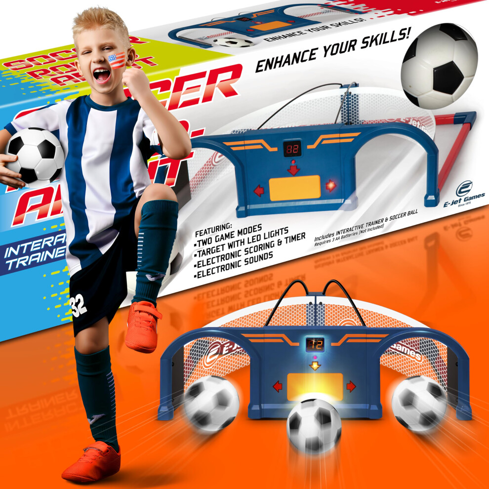 E E-Jet Games Soccer Trainer Kids Soccer Exercises Training Set | Improve Agility First Touch Ball Control & Foot-Eye Coordination Hand-Eye