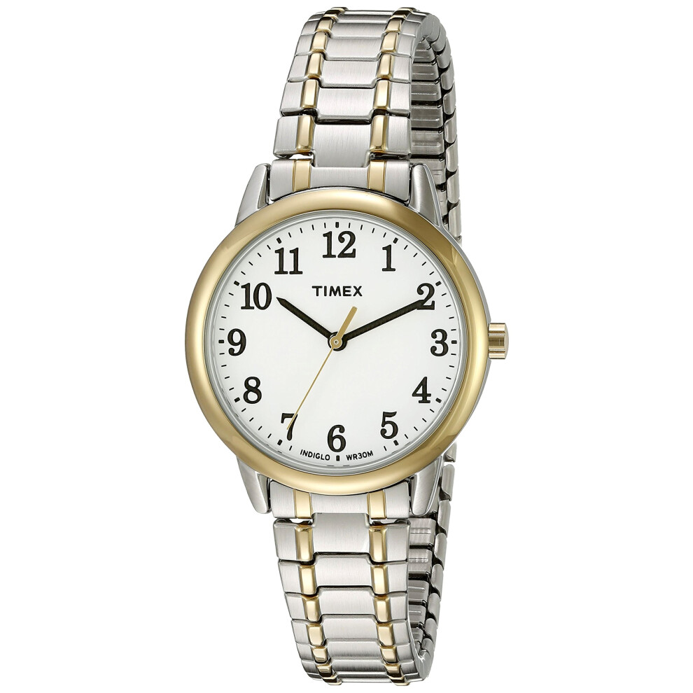 Timex Orologio Da Donna Easy Reader Expansion Band 30Mm, Bicolore/Bianco, Womens Standard-image