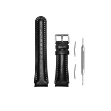 Sencato Watch Band Compatible med Suunto X-Lander Leather Replacement Watch Strap fr Suunto X-Lander Smart Watch Black