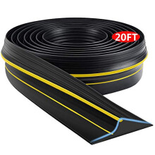 Jin&Bao Universal Garage Door Threshold Seal Strip Bottom Weather Stripping Replacement Rubber Waterproof 20 FT Length