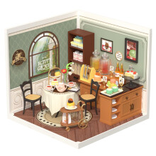 Robotime DIY Miniature House Super Store Dollhouse Sweet Sips Tea Gift