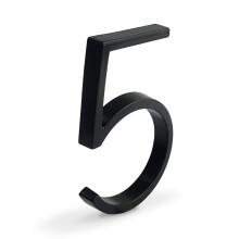 Hasware Floating House Numro Signe de 5 pouces (12 cm) Numros de porte modernes Signale Plaque Street Home Adresse Chignerals (Black 5)