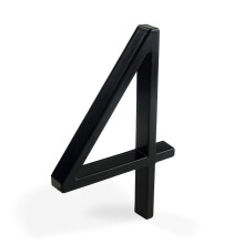 Hasware Floating House Number Signe 5 pouces (12 cm) Numros de porte modernes Signale Plaque Street Home Adresse Numros (noir 4)
