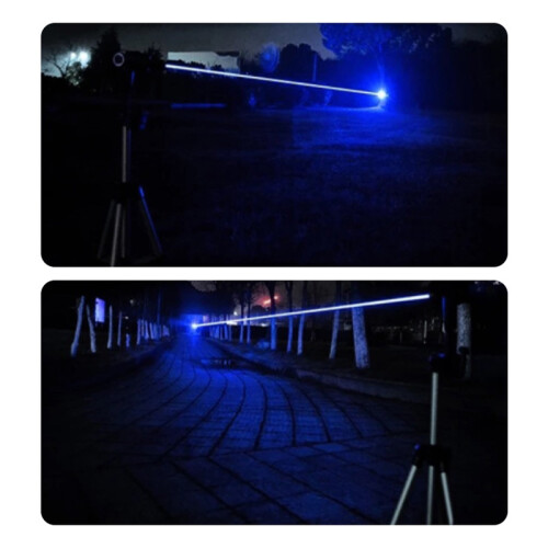 High-Power Blue Laser Torch 445nm - Handheld Tactical Flashlight with Adjustable Focus, Fire-Starting Beam, 3000m Range 1
