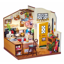Robotime Dollhouse Miniature Wooden for Adult Gift(Homey Cozy Kitchen)