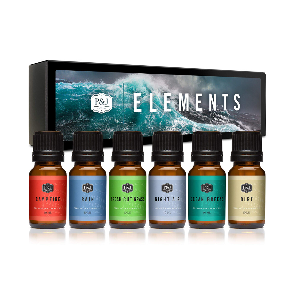 P&J Trading Set Di Elementi Di Oli Profumati, Falò, Aria Notturna, Brezza Oceanica, Sporco, Pioggia, Erba Fresca Tagliata Per Realizzare Candele, Profumi Freschi, Forniture Per La Produzione Di Sapone-image