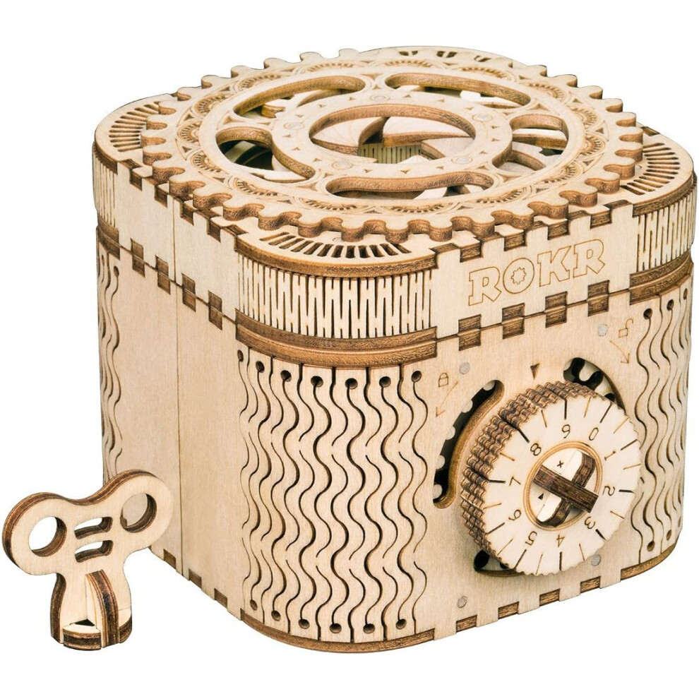 Robotime Treasure Box 3D Puzzle Wooden Model Building Kits For Adults