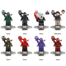 Construction Toy 8Pcs Super Heroes Venom Eddie Brock Mini Figures Building Blocks