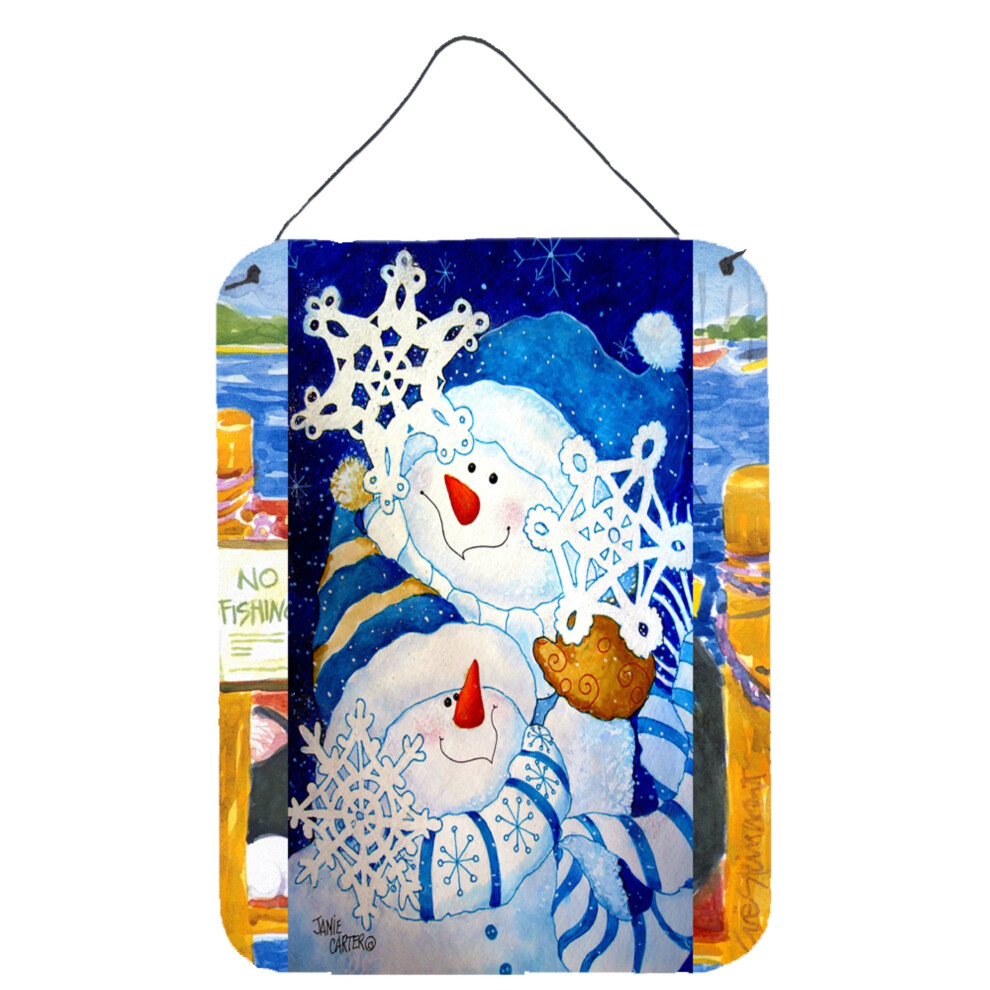 ""Caroline's Treasures PJC1018DS1216 Snowflake Buddies Sneeuwpop Muur- Of Deurhangende Prints 16 X 12"""""""""""""""" Multicolor""""""""-image