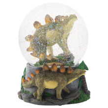 Elanze Designs Stegosaurus Dinosaur Friends Stoln figurka Fosiln kostn paleontolog 100MM Robustn Trpyt Vodn Hudebn Dinosaurus Snow Globe Plays