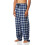 Fruit of the Loom Ανδρικό Πιτζάμα Παντελόνι Flannel, Ναυτικό Καρό, Μικρό 1