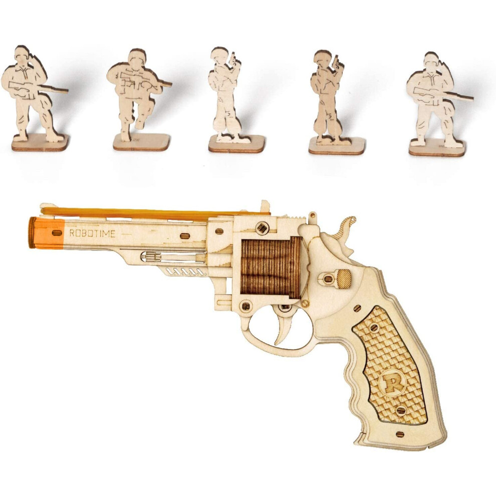Robotime 3D Puzzle Toy Gun Wooden Model Kits Corsac M60 For Adult Gift