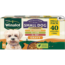 Winalot Meaty Chunks Small Dog Mixed in Gravy Wet Dog Food 40x100g