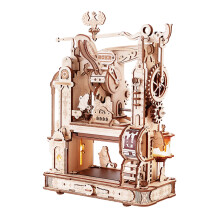 Robotime 3D Wooden Puzzle Model Kits to Build for Adults Classic Printing Press